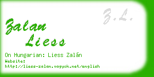 zalan liess business card